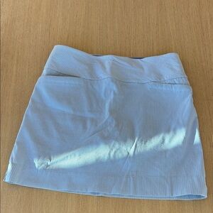 Blue and White Striped Skirt